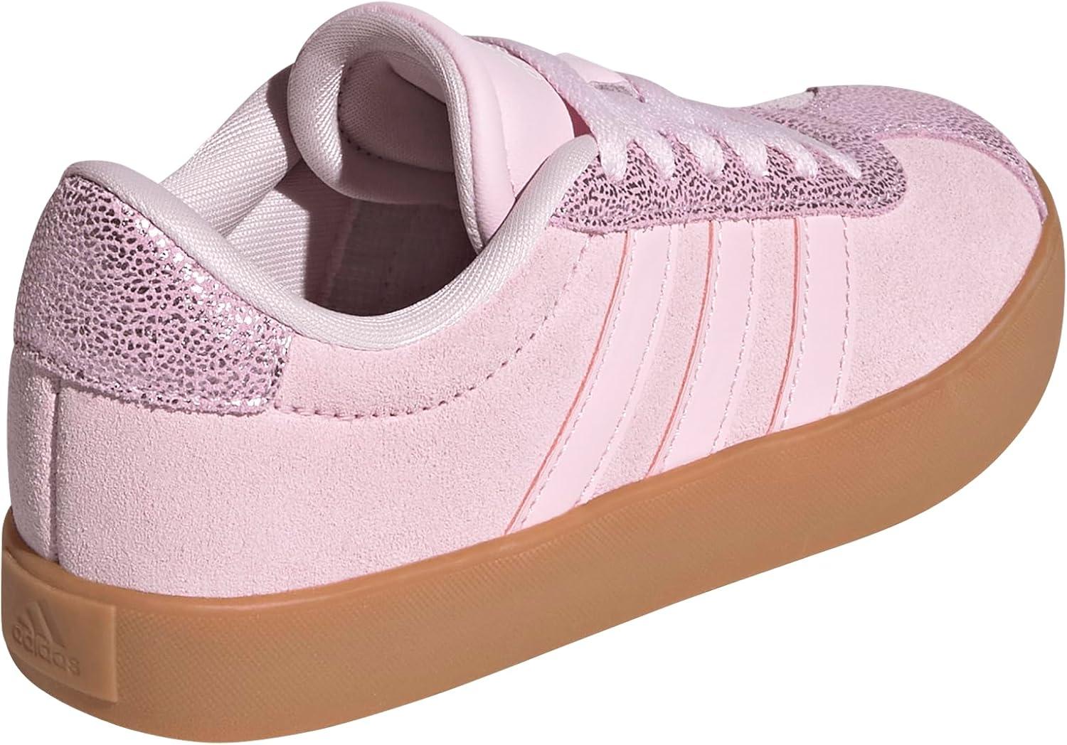 imageadidas UnisexChild Vl Court 30 Skateboarding Shoes ToddlerClear PinkClear PinkGum