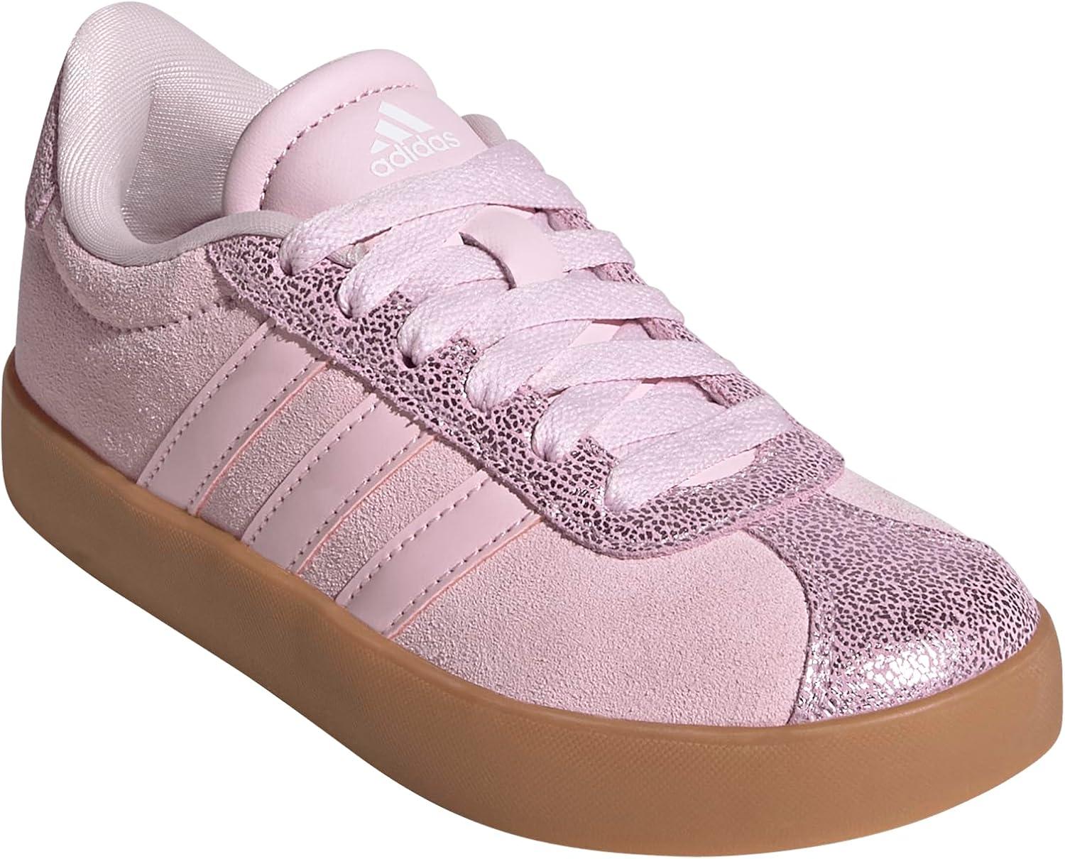 imageadidas UnisexChild Vl Court 30 Skateboarding Shoes ToddlerClear PinkClear PinkGum
