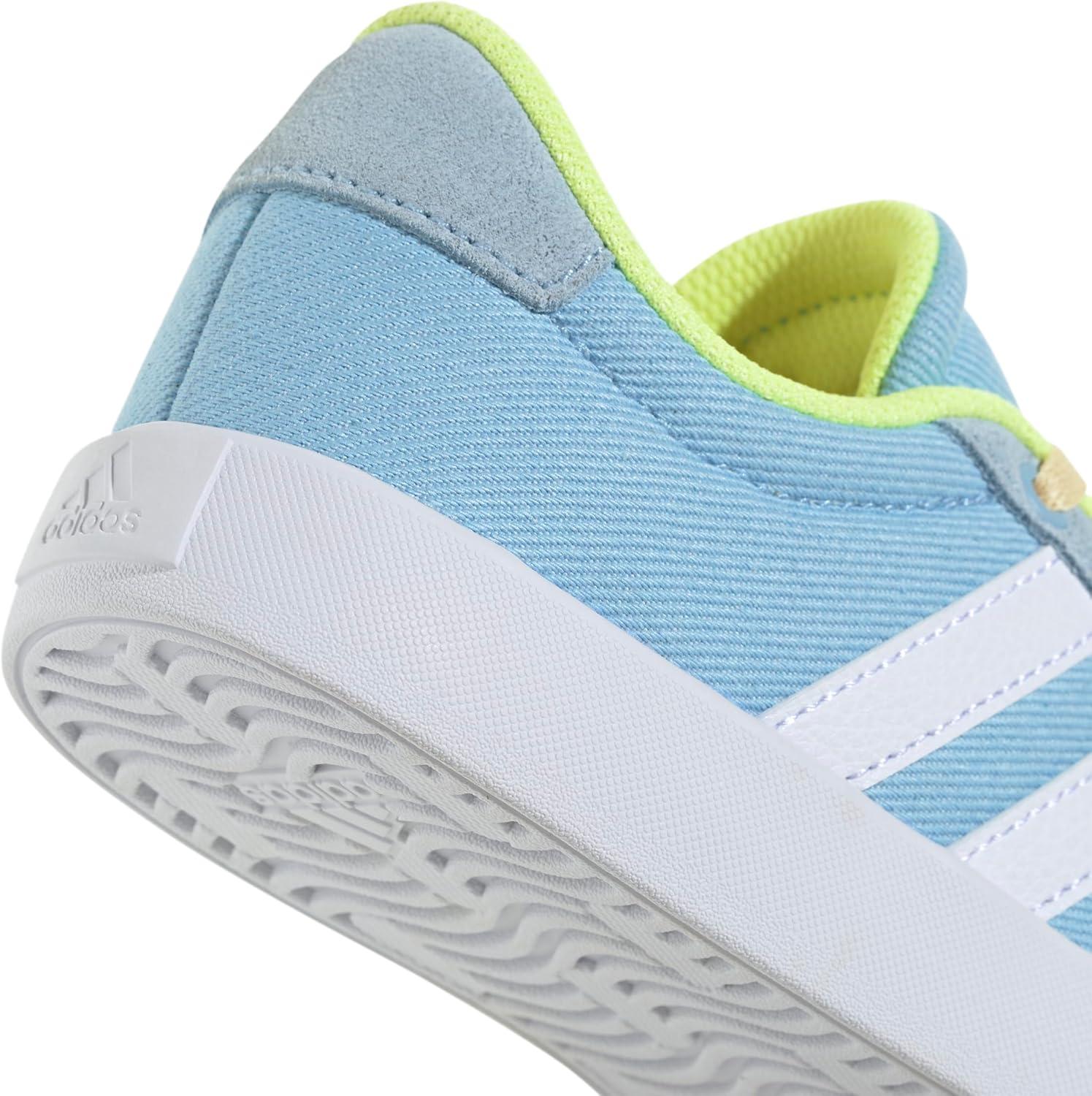 imageadidas UnisexChild Vl Court 30 Skateboarding Shoes ToddlerClear SkyWhiteYellow