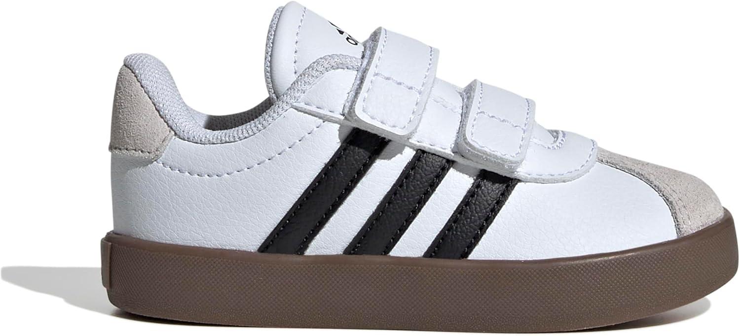 imageadidas UnisexChild Vl Court 30 Skateboarding Shoes ToddlerCloud White Core Black Grey One