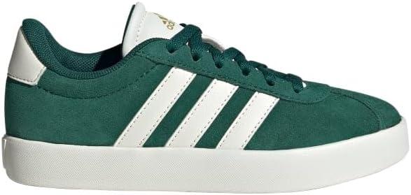 imageadidas UnisexChild Vl Court 30 Skateboarding Shoes ToddlerCollegiate GreenOff WhiteGold Metallic
