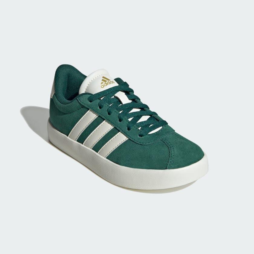 imageadidas UnisexChild Vl Court 30 Skateboarding Shoes ToddlerCollegiate GreenOff WhiteGold Metallic