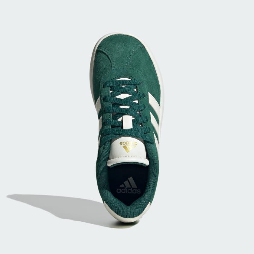 imageadidas UnisexChild Vl Court 30 Skateboarding Shoes ToddlerCollegiate GreenOff WhiteGold Metallic