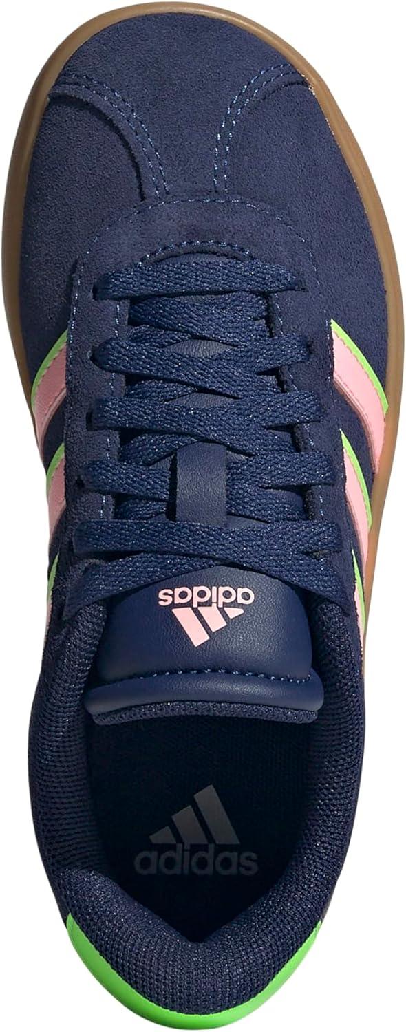 imageadidas UnisexChild Vl Court 30 Skateboarding Shoes ToddlerDark BluePink SparkSolar Green