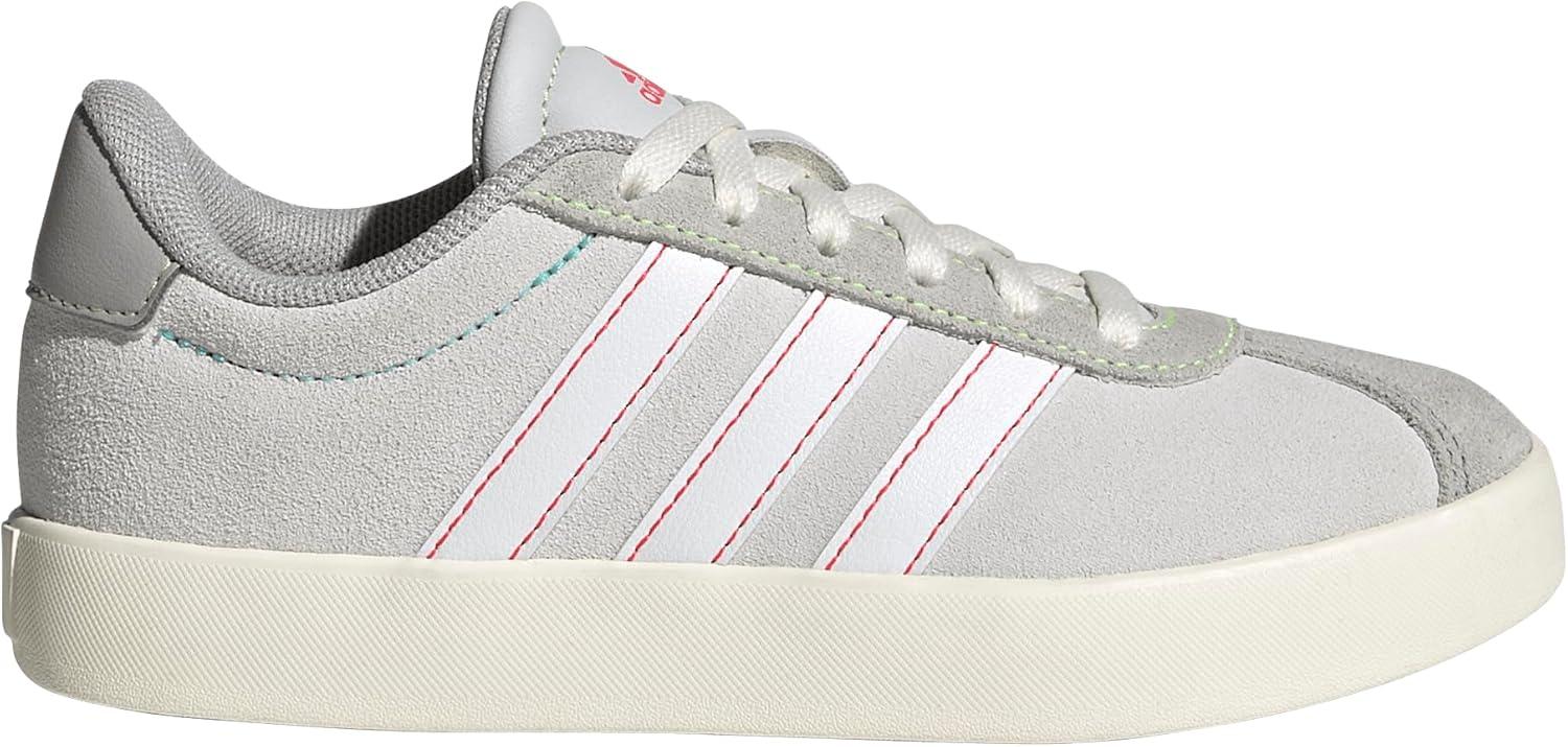 imageadidas UnisexChild Vl Court 30 Skateboarding Shoes ToddlerDash GreyWhiteLime Burst