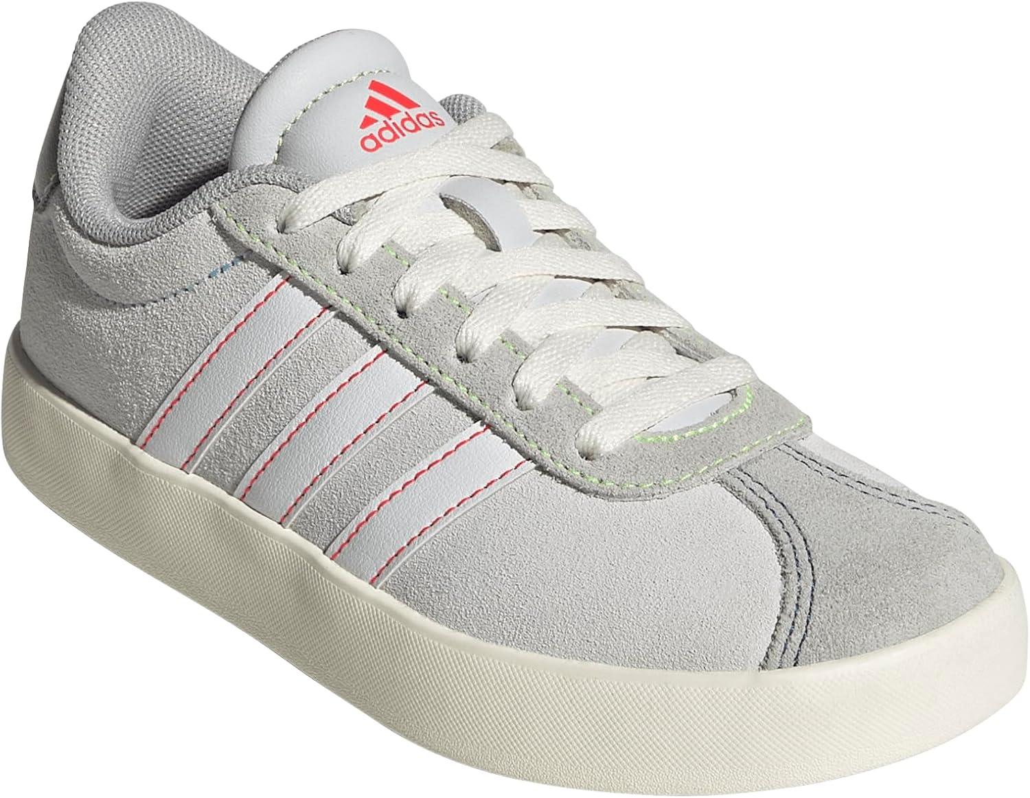 imageadidas UnisexChild Vl Court 30 Skateboarding Shoes ToddlerDash GreyWhiteLime Burst