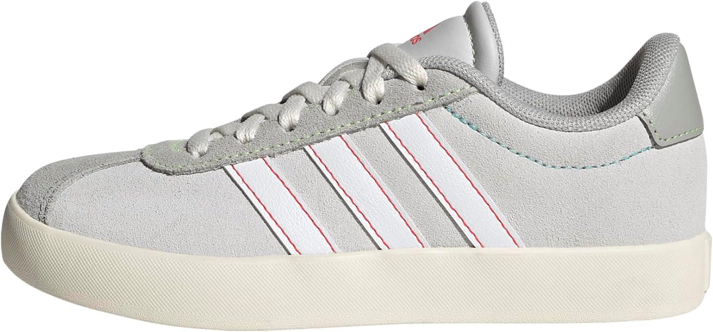 imageadidas UnisexChild Vl Court 30 Skateboarding Shoes ToddlerDash GreyWhiteLime Burst