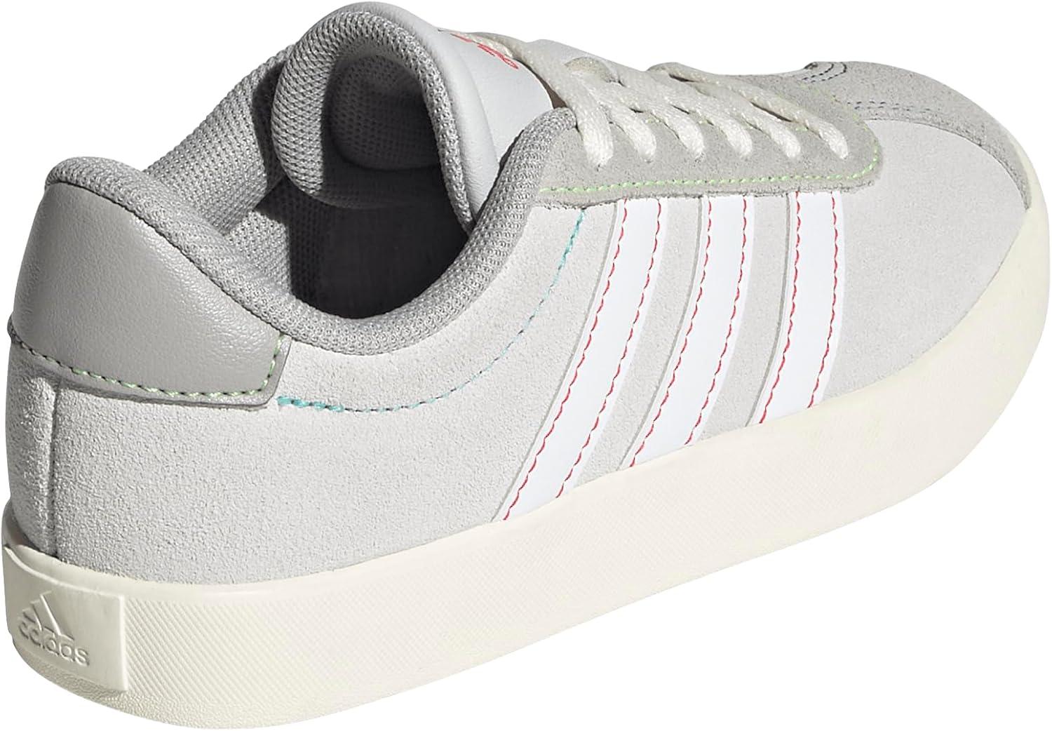imageadidas UnisexChild Vl Court 30 Skateboarding Shoes ToddlerDash GreyWhiteLime Burst