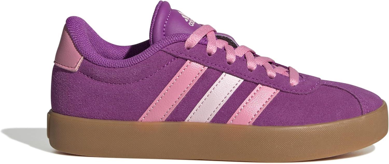 imageadidas UnisexChild Vl Court 30 Skateboarding Shoes ToddlerFlash PinkBliss PinkClear Pink