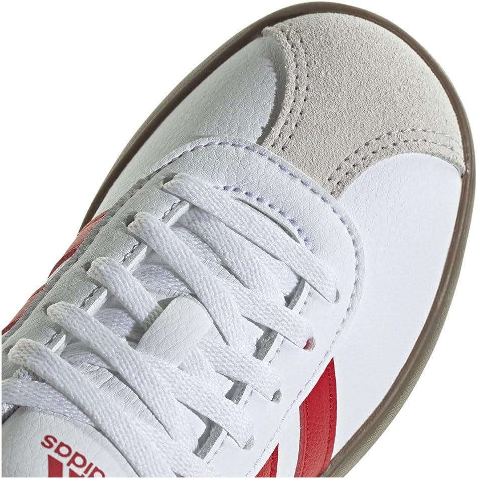 imageadidas UnisexChild Vl Court 30 Skateboarding Shoes ToddlerFtwr White Better Scarlet Grey One