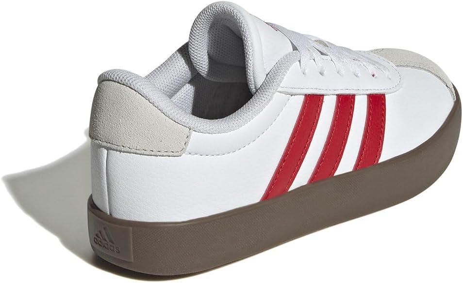 imageadidas UnisexChild Vl Court 30 Skateboarding Shoes ToddlerFtwr White Better Scarlet Grey One