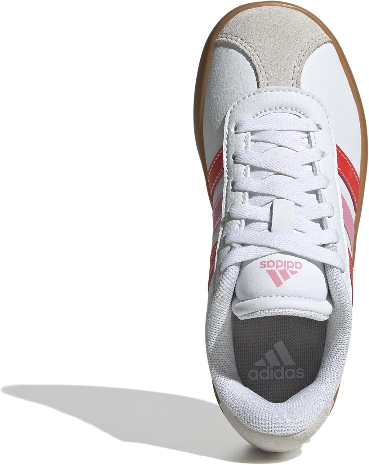 imageadidas UnisexChild Vl Court 30 Skateboarding Shoes ToddlerFtwr White Bright Red Bliss Pink