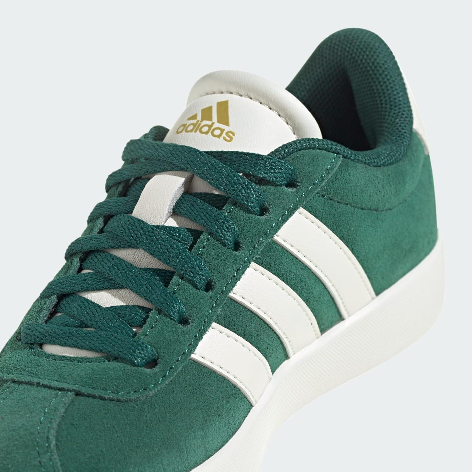 imageadidas UnisexChild Vl Court 30 Skateboarding Shoes ToddlerGreen Off White Gold Metallic