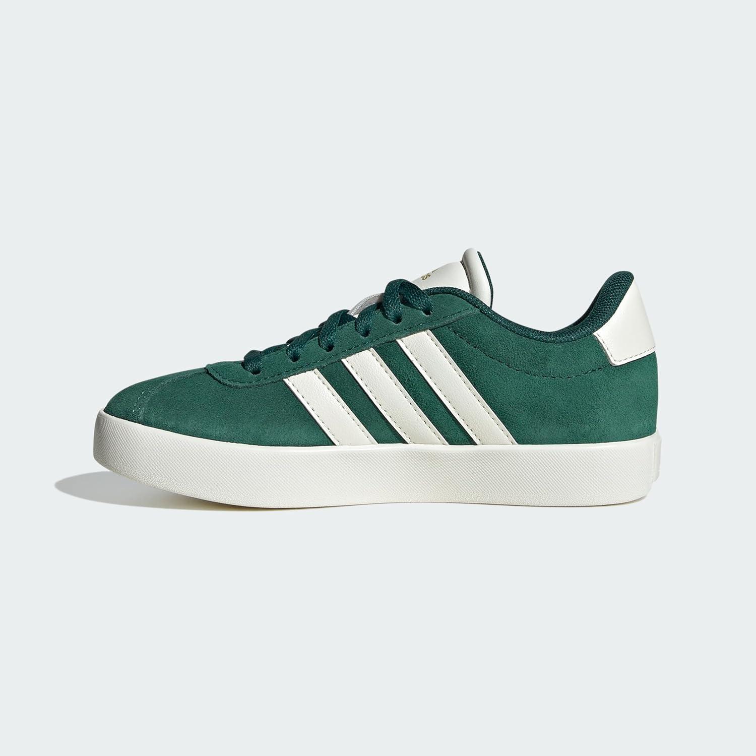 imageadidas UnisexChild Vl Court 30 Skateboarding Shoes ToddlerGreen Off White Gold Metallic