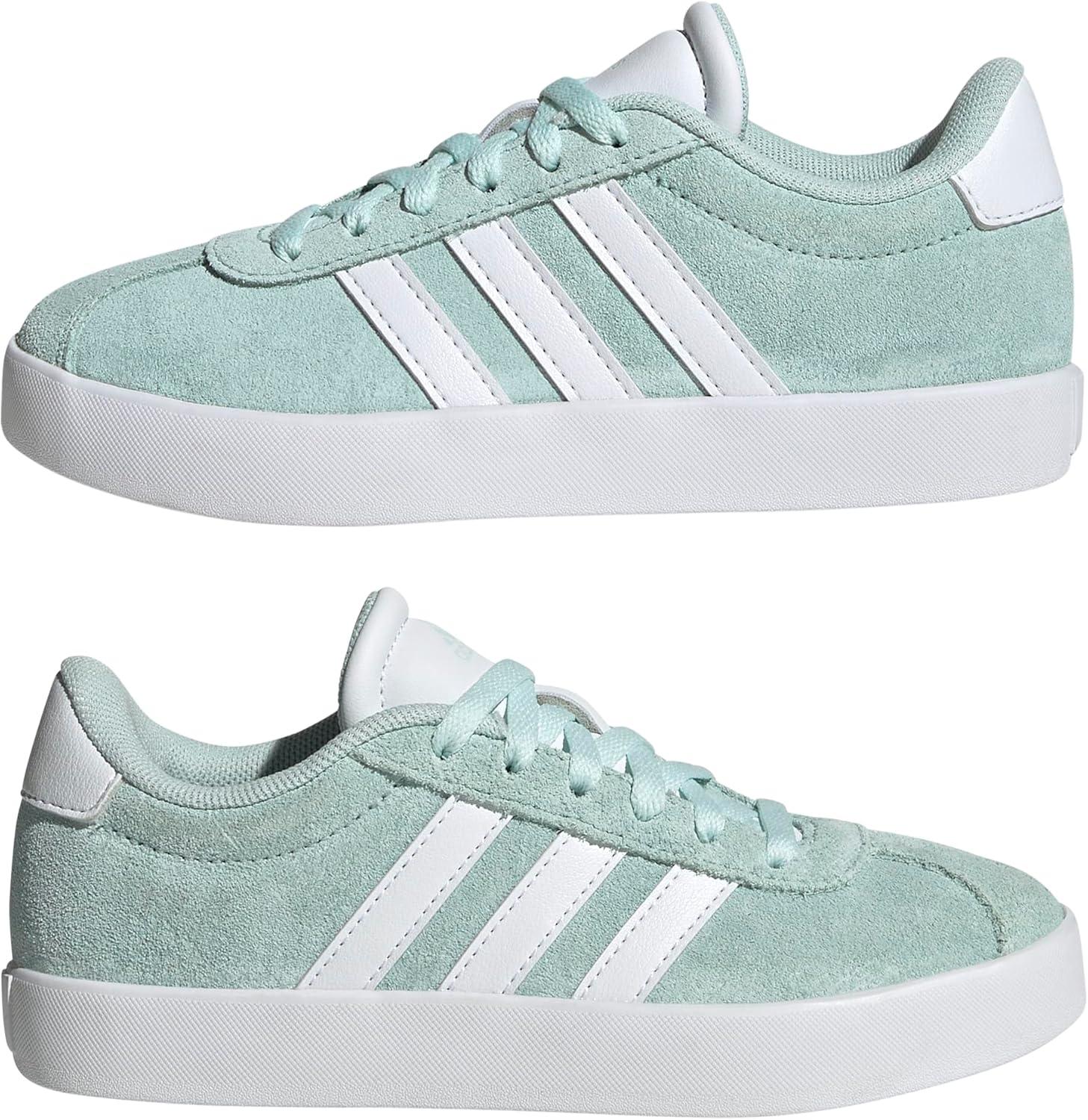 imageadidas UnisexChild Vl Court 30 Skateboarding Shoes ToddlerHalo Mint Ftwr White Core Black
