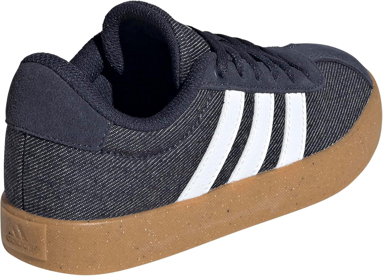 imageadidas UnisexChild Vl Court 30 Skateboarding Shoes ToddlerInkWhiteGum