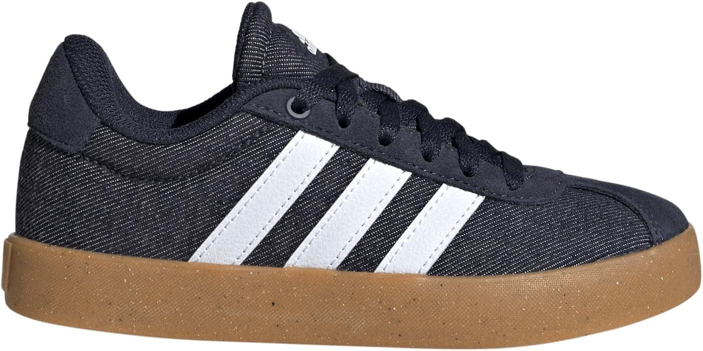 imageadidas UnisexChild Vl Court 30 Skateboarding Shoes ToddlerInkWhiteGum