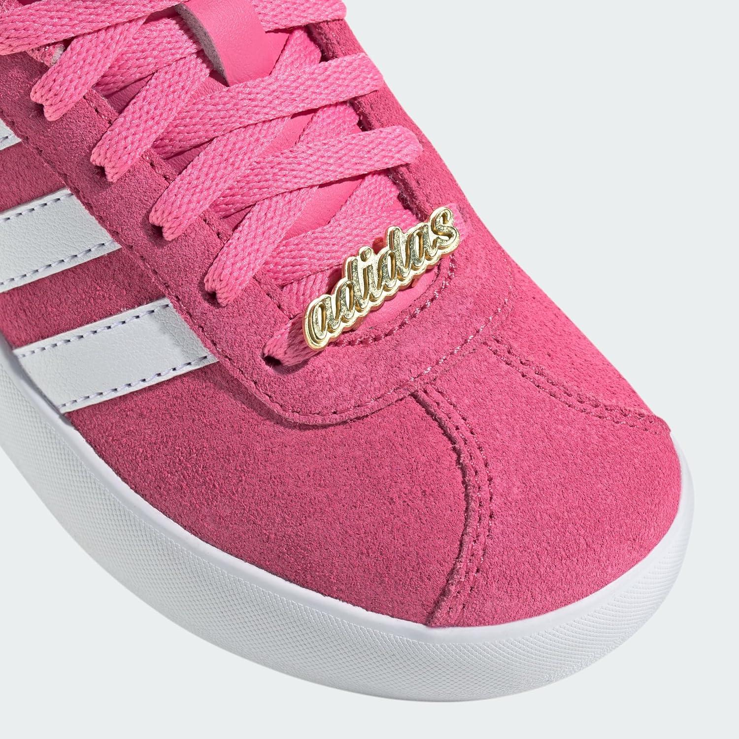 imageadidas UnisexChild Vl Court 30 Skateboarding Shoes ToddlerPink Fusion Cloud White Grey Four