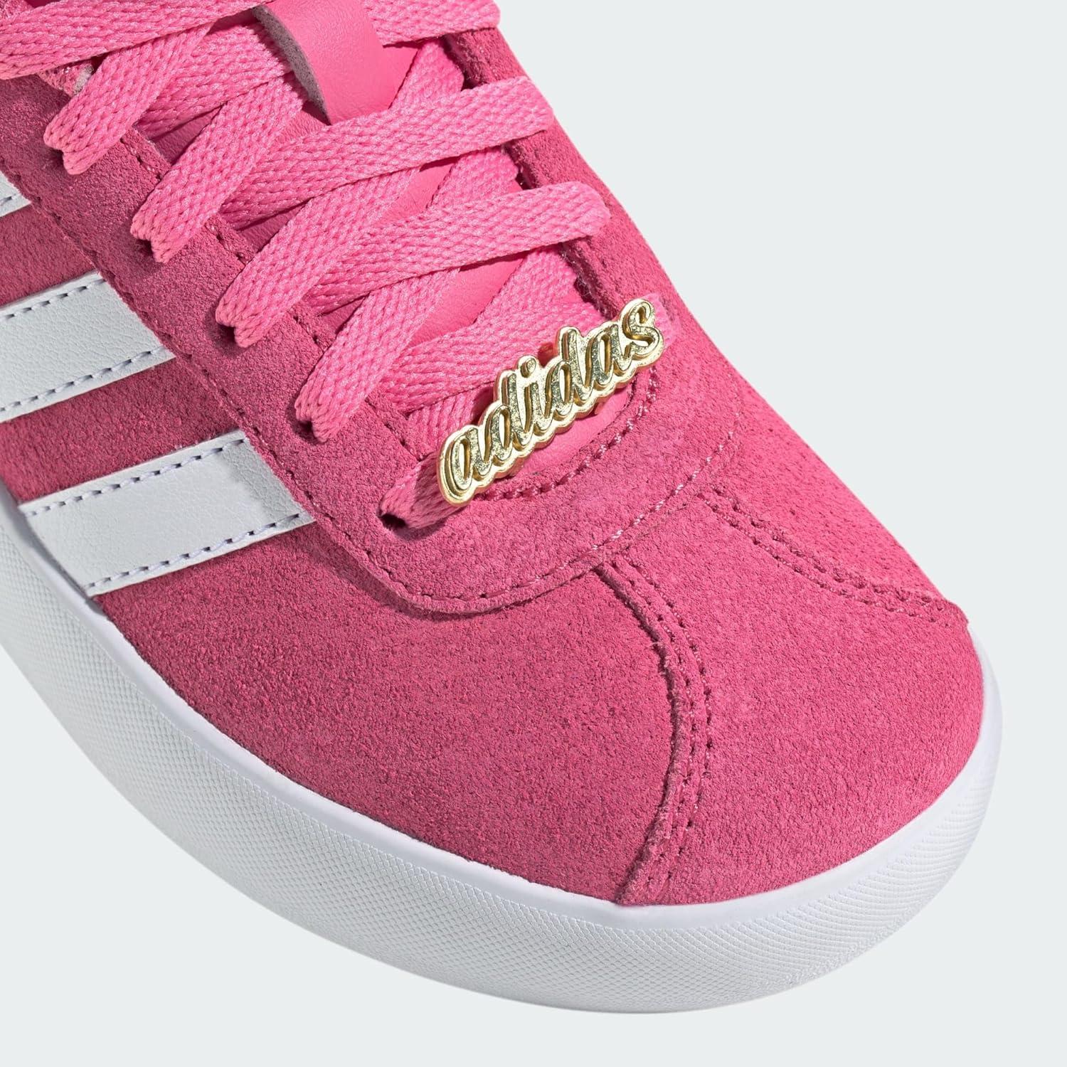 imageadidas UnisexChild Vl Court 30 Skateboarding Shoes ToddlerPink Fusion Cloud White Grey Four