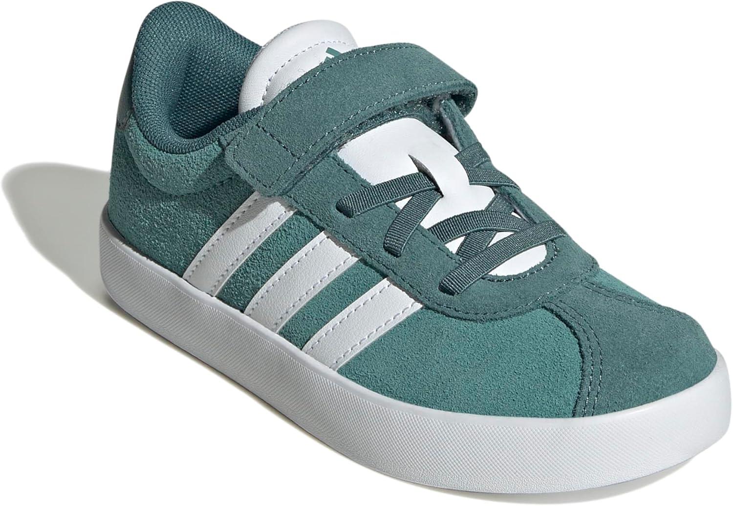 imageadidas UnisexChild Vl Court 30 Skateboarding Shoes ToddlerPowder TealWhitePreloved Teal