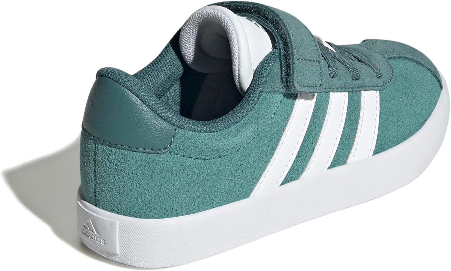imageadidas UnisexChild Vl Court 30 Skateboarding Shoes ToddlerPowder TealWhitePreloved Teal
