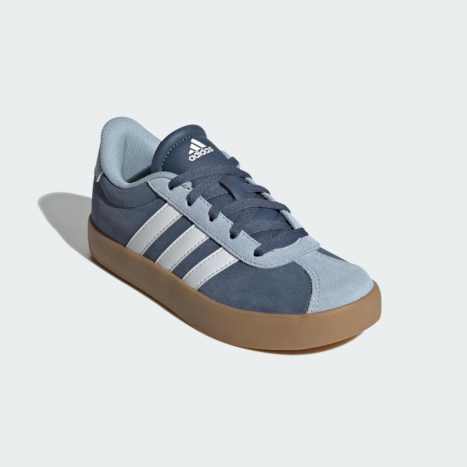 imageadidas UnisexChild Vl Court 30 Skateboarding Shoes ToddlerPreloved Ink Cloud White Wonder Blue
