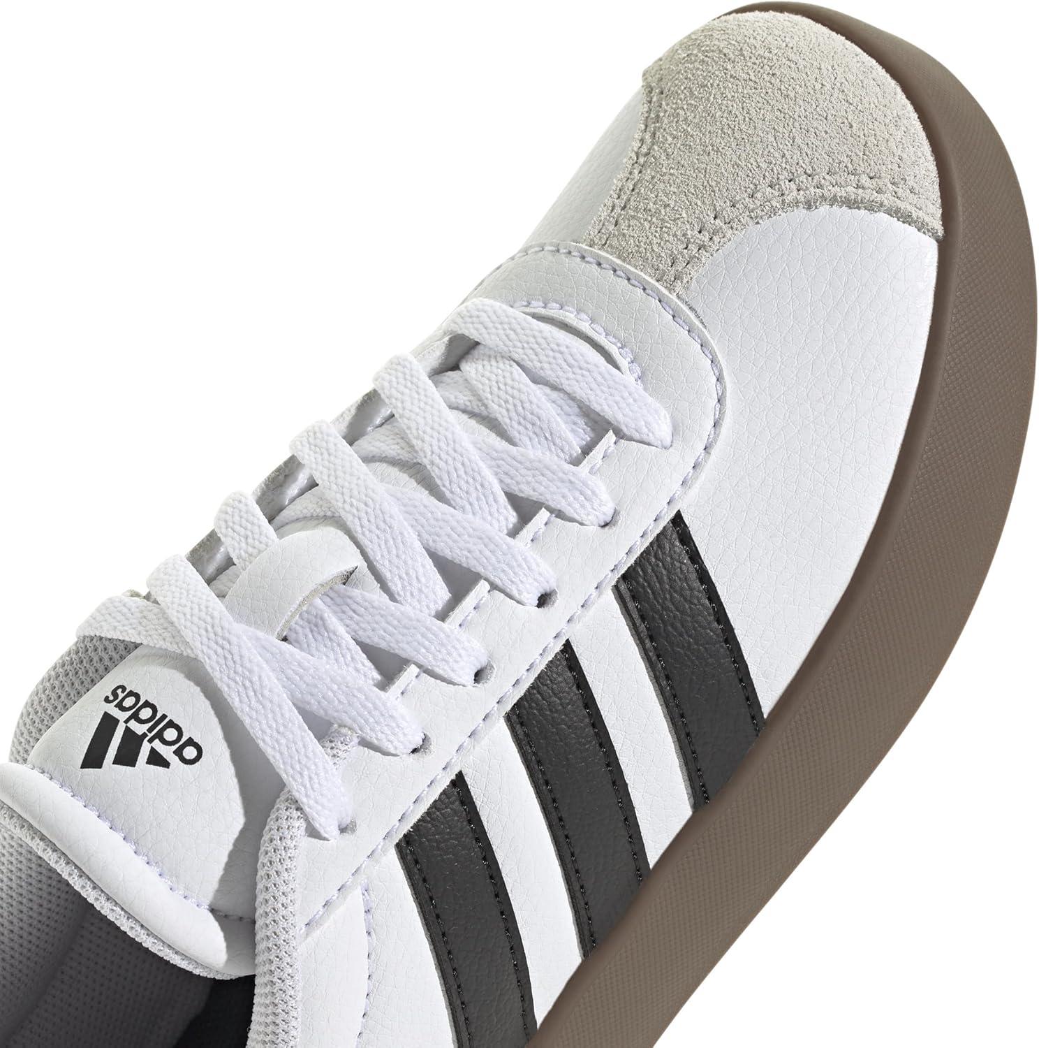 imageadidas UnisexChild Vl Court 30 Skateboarding Shoes ToddlerWhiteBlackGrey
