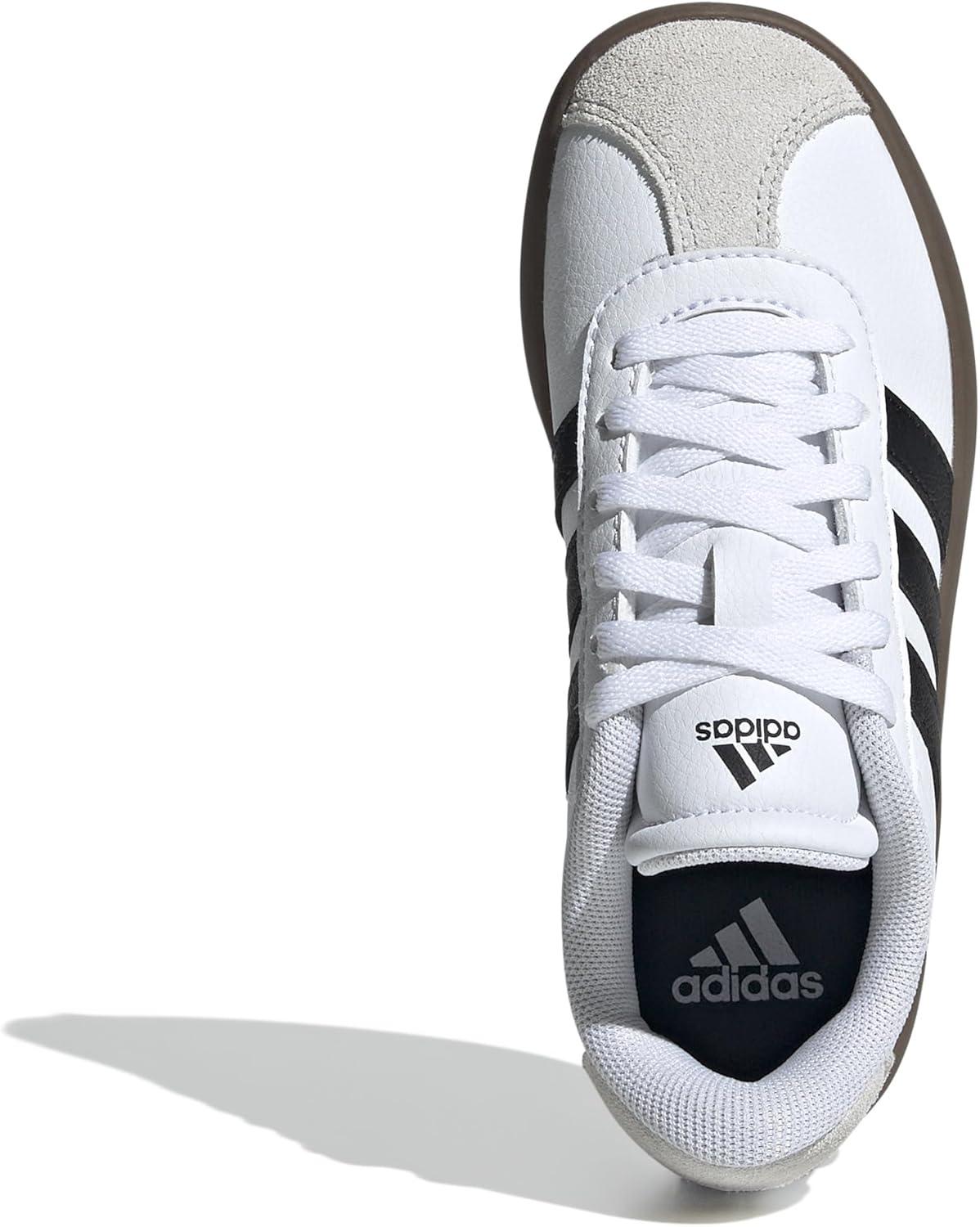 imageadidas UnisexChild Vl Court 30 Skateboarding Shoes ToddlerWhiteBlackGrey