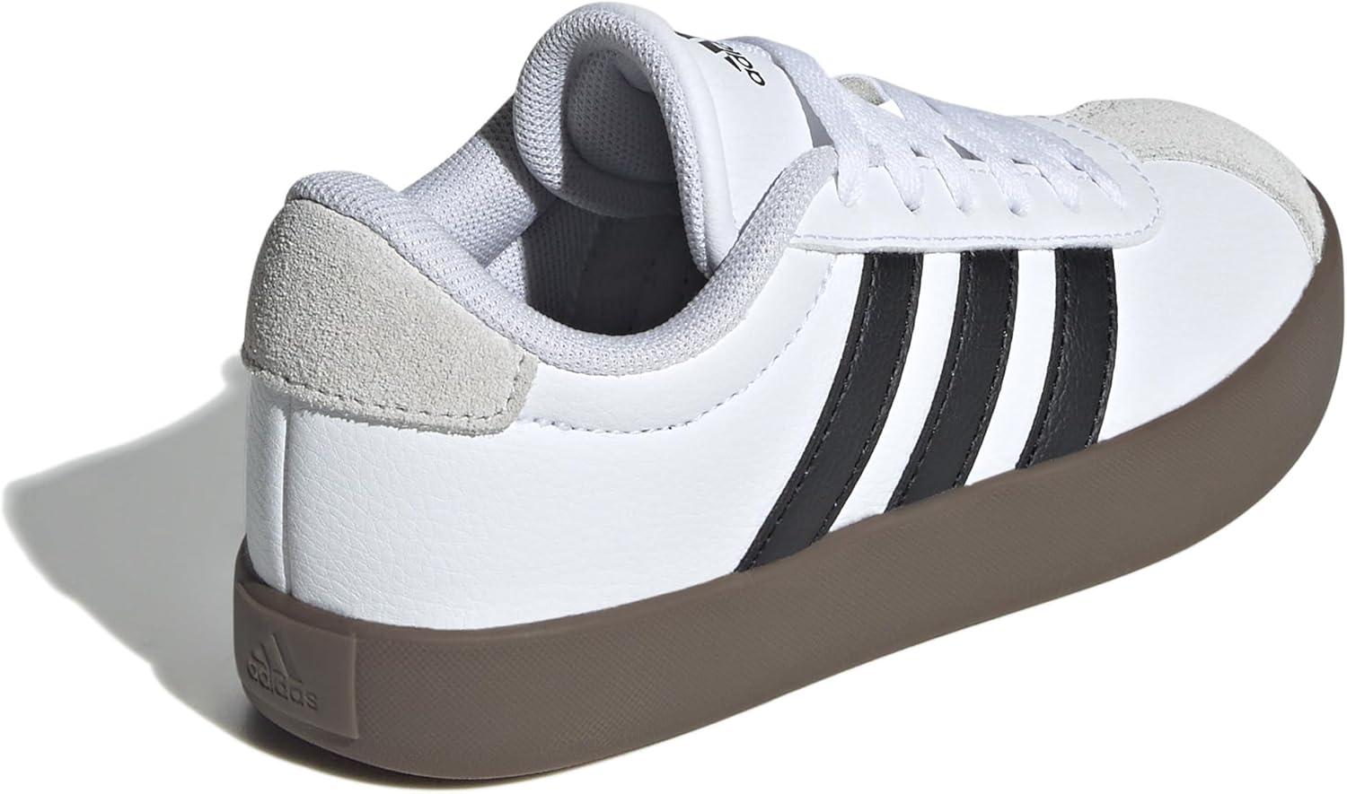 imageadidas UnisexChild Vl Court 30 Skateboarding Shoes ToddlerWhiteBlackGrey