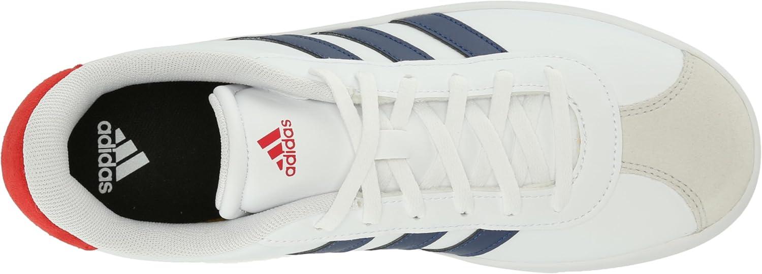 imageadidas UnisexChild Vl Court 30 Skateboarding Shoes ToddlerWhiteDark BlueBetter Scarlet