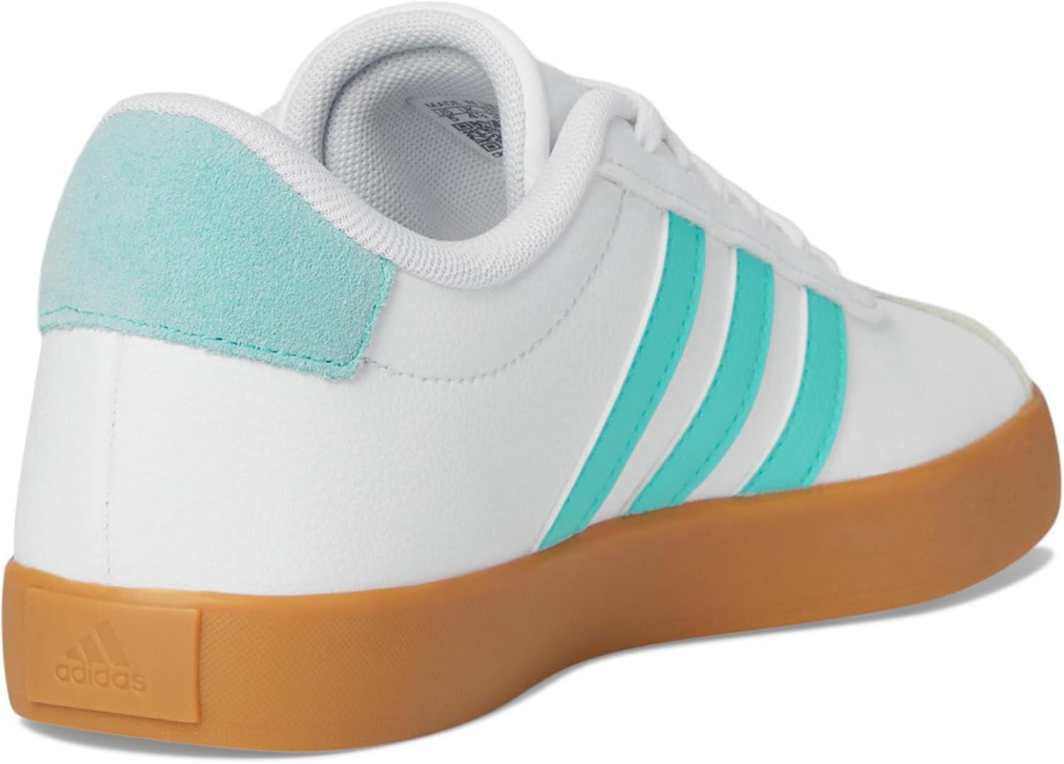 imageadidas UnisexChild Vl Court 30 Skateboarding Shoes ToddlerWhiteFlash AquaAlumina