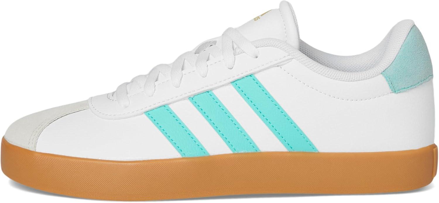imageadidas UnisexChild Vl Court 30 Skateboarding Shoes ToddlerWhiteFlash AquaAlumina