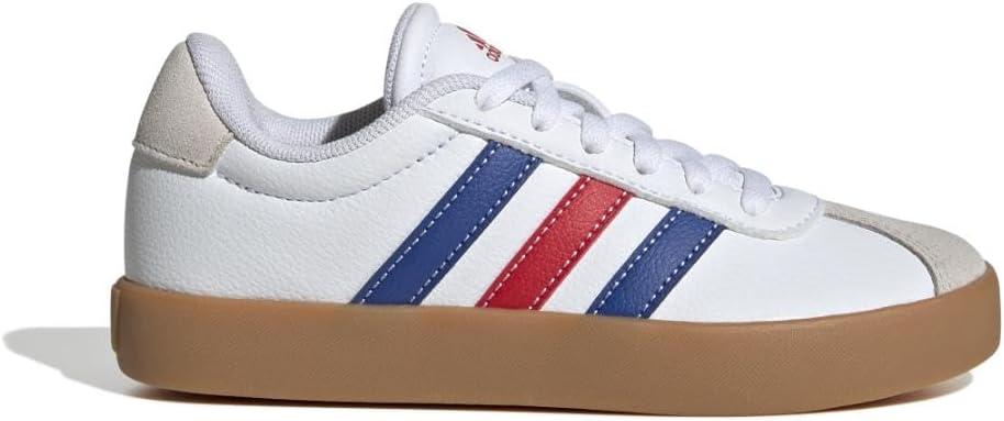 imageadidas UnisexChild Vl Court 30 Skateboarding Shoes ToddlerWhiteTeam Royal BlueBetter Scarlet