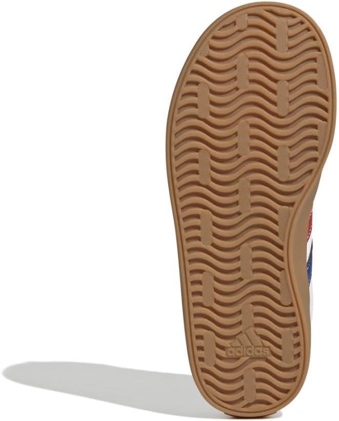 imageadidas UnisexChild Vl Court 30 Skateboarding Shoes ToddlerWhiteTeam Royal BlueBetter Scarlet