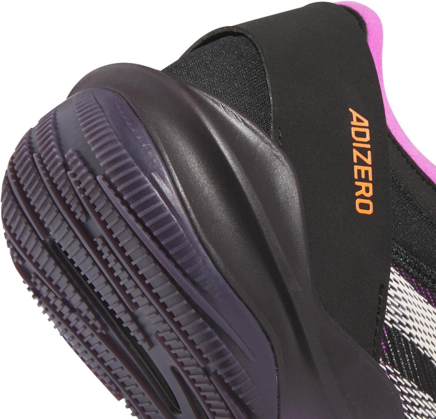imageadidas Womens Adizero Select 20 Basketball SneakerBlackPurple BurstAurora Black