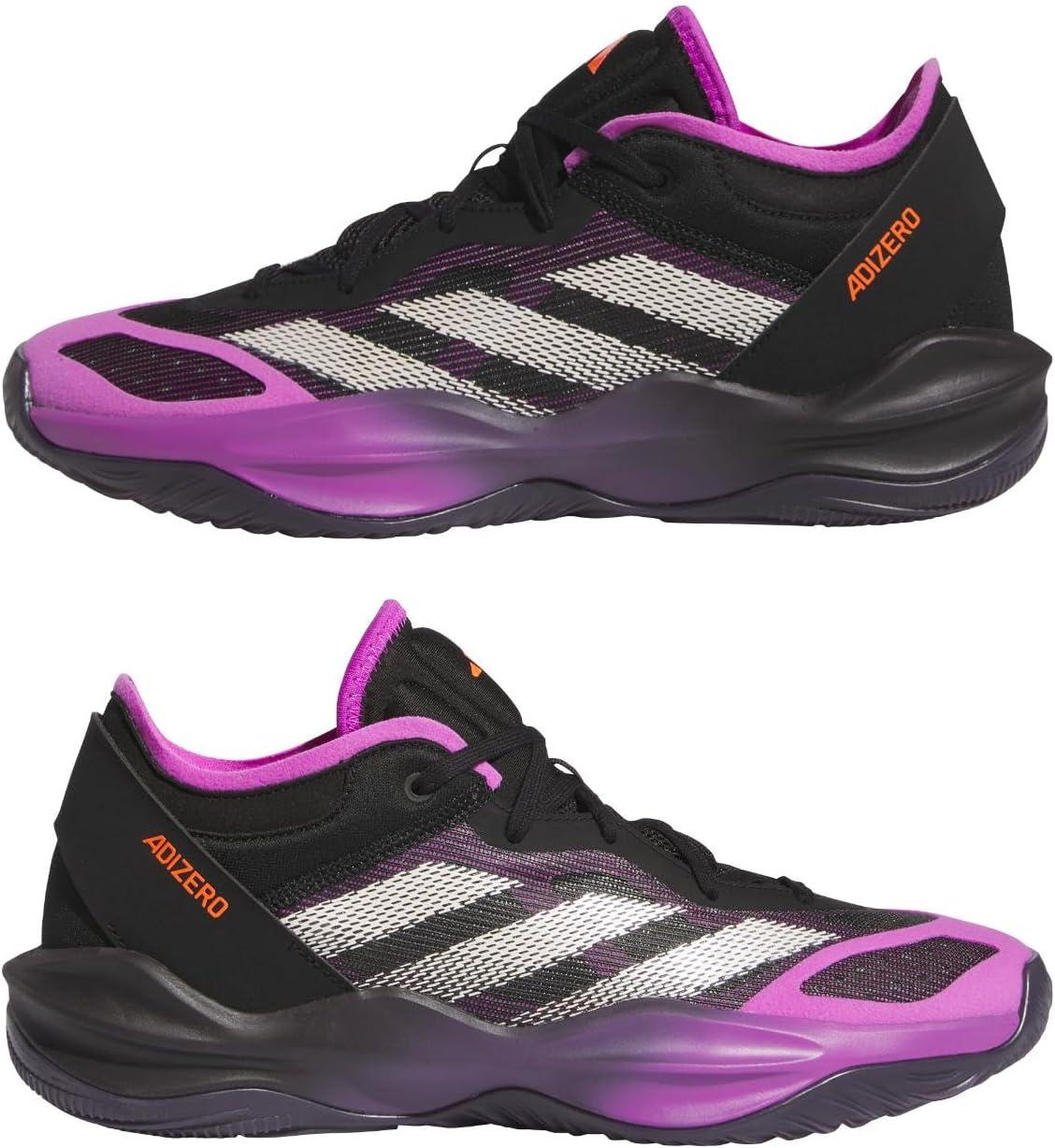 imageadidas Womens Adizero Select 20 Basketball SneakerBlackPurple BurstAurora Black