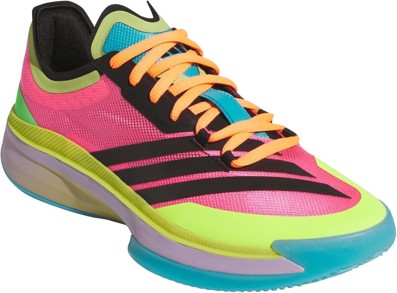 imageadidas Womens Adizero Select 20 Basketball SneakerLucid PinkPowder PlumPreloved Lime