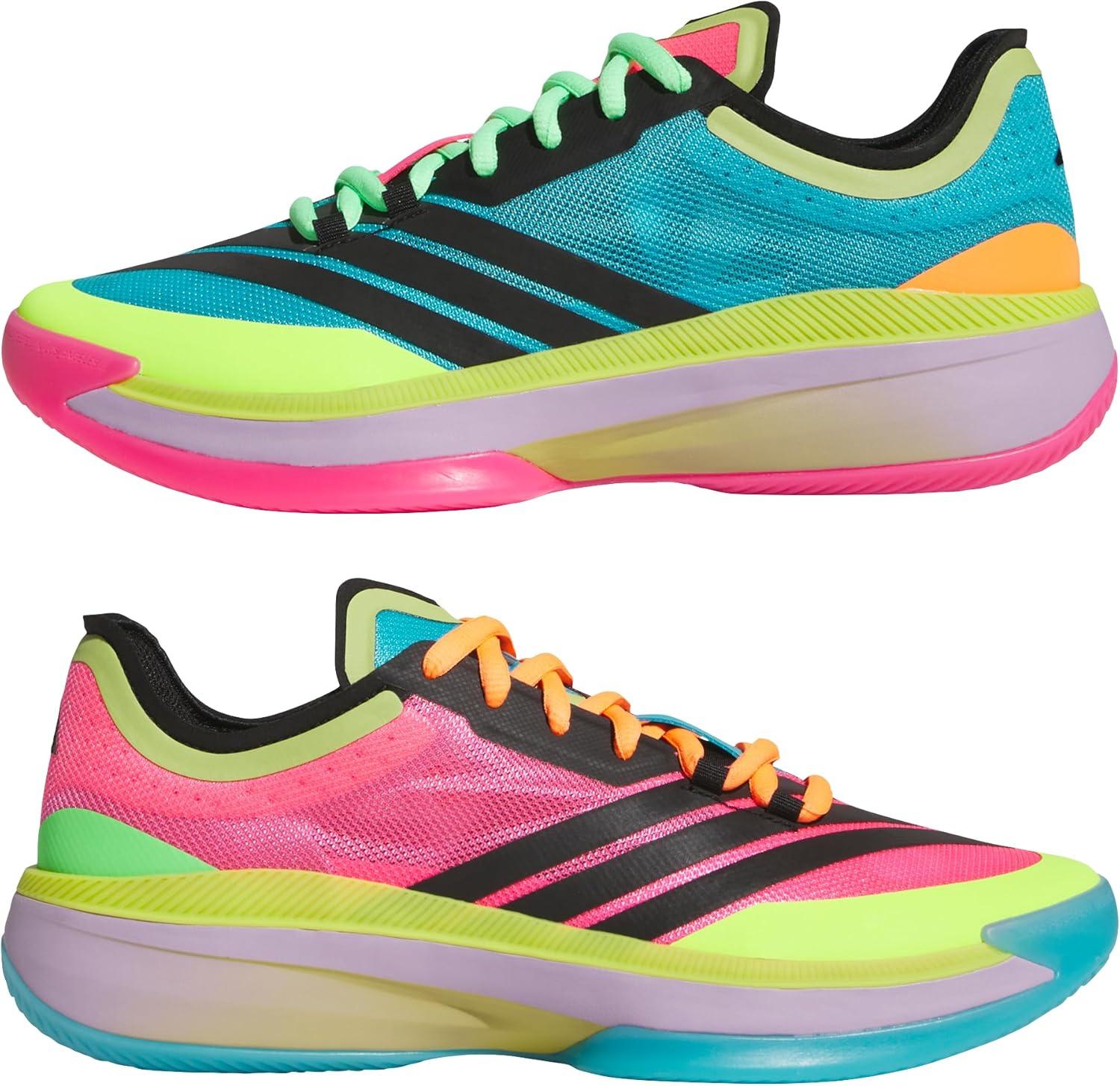 imageadidas Womens Adizero Select 20 Basketball SneakerLucid PinkPowder PlumPreloved Lime