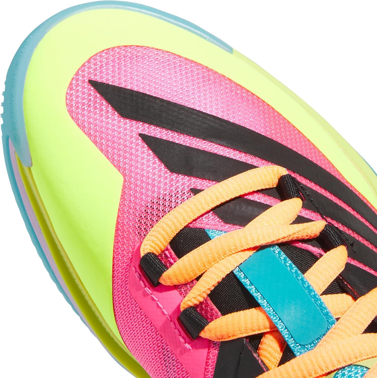 imageadidas Womens Adizero Select 20 Basketball SneakerLucid PinkPowder PlumPreloved Lime
