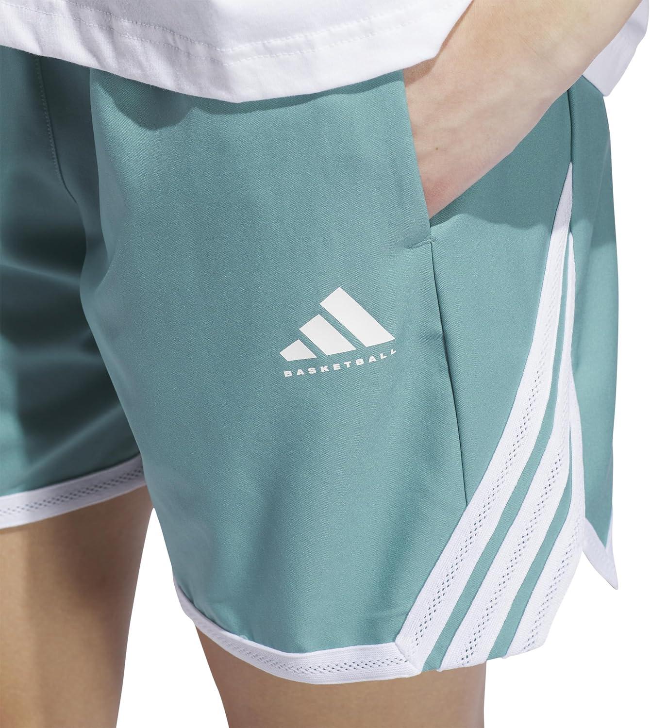 imageadidas Womens Crazylite Basketball ShortsPowder TealWhite