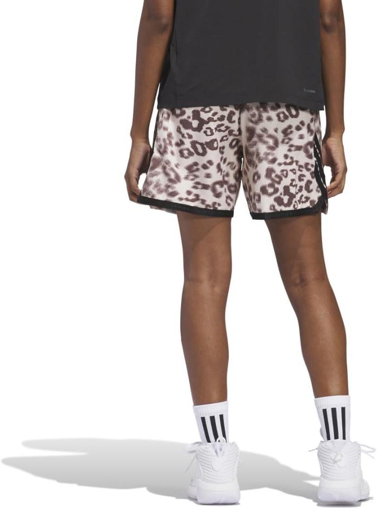 imageadidas Womens Crazylite Cheetah All Over Printed Basketball ShortsSand Strata