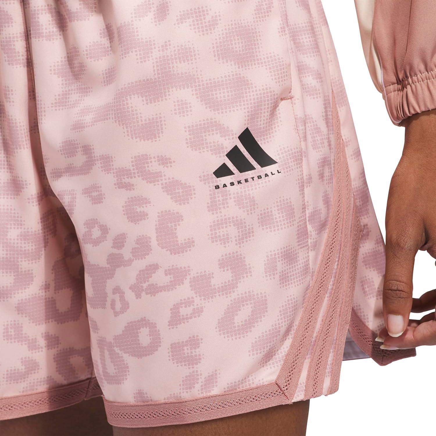 imageadidas Womens Crazylite Cheetah All Over Printed Basketball ShortsWarm Clay
