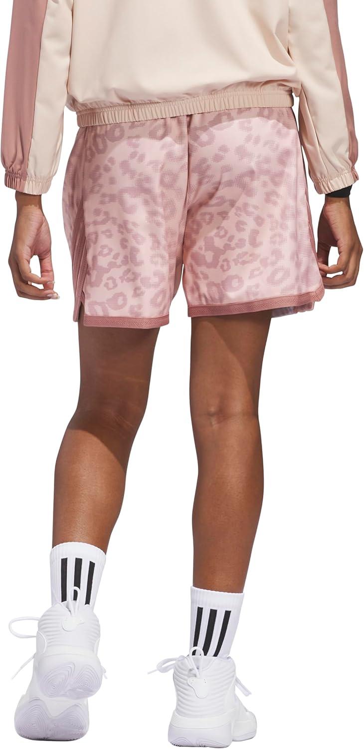 imageadidas Womens Crazylite Cheetah All Over Printed Basketball ShortsWarm Clay