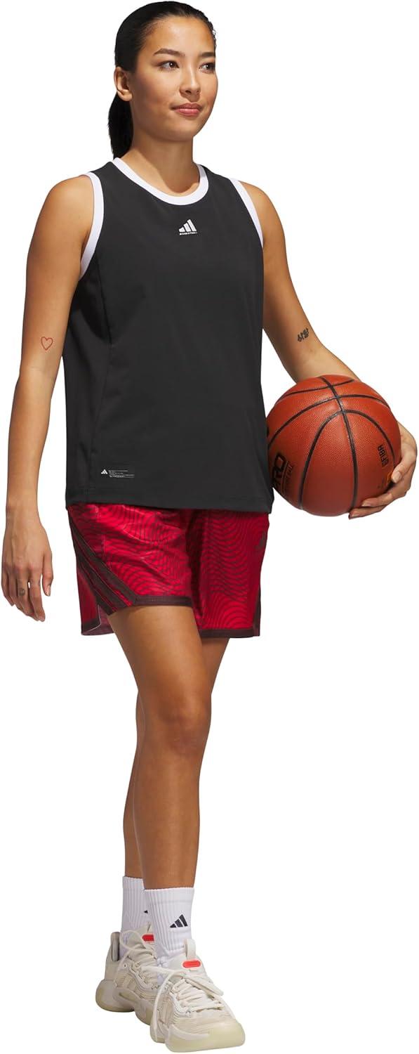 imageadidas Womens Crazylite Woven Basketball Tank TopBlack