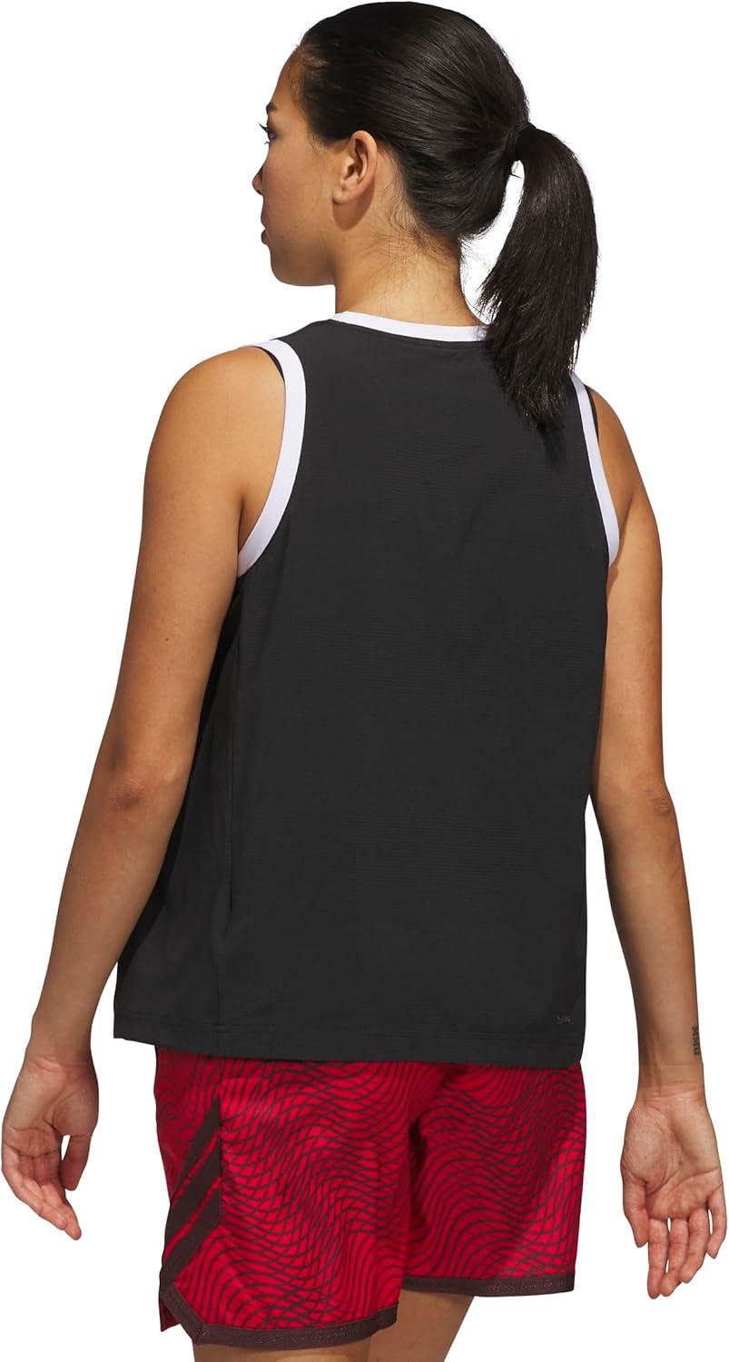 imageadidas Womens Crazylite Woven Basketball Tank TopBlack