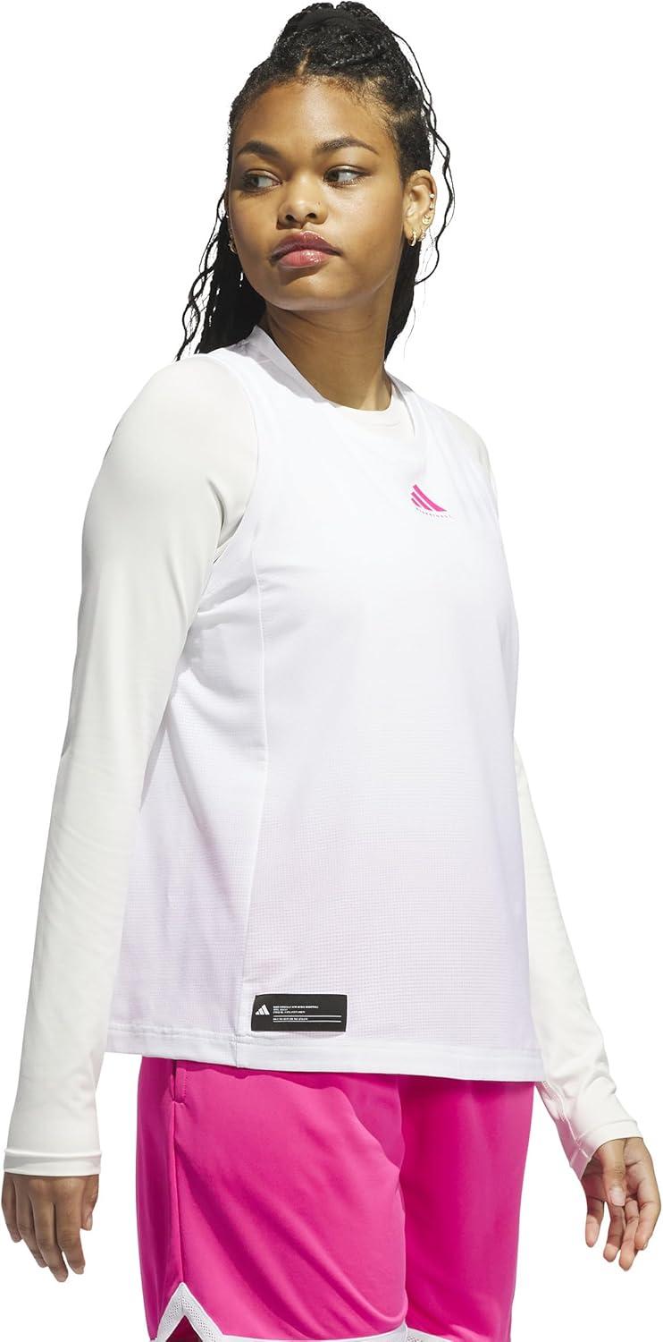 imageadidas Womens Crazylite Woven Basketball Tank TopWhite