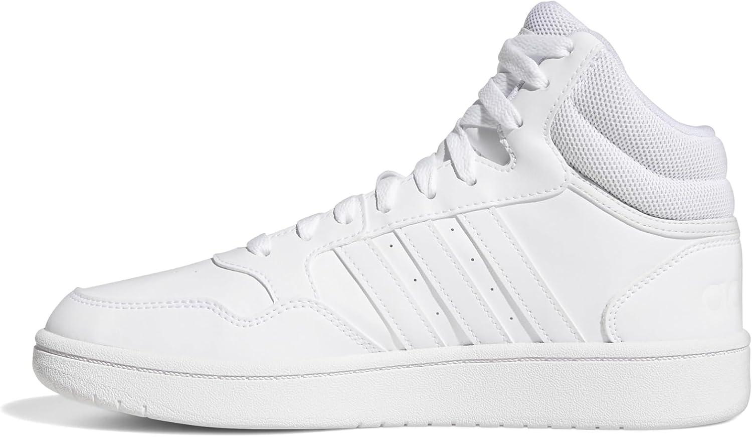 imageadidas Womens Hoops 30 High Sneakers Shoes Casual  WhiteWhiteWhiteDash Grey