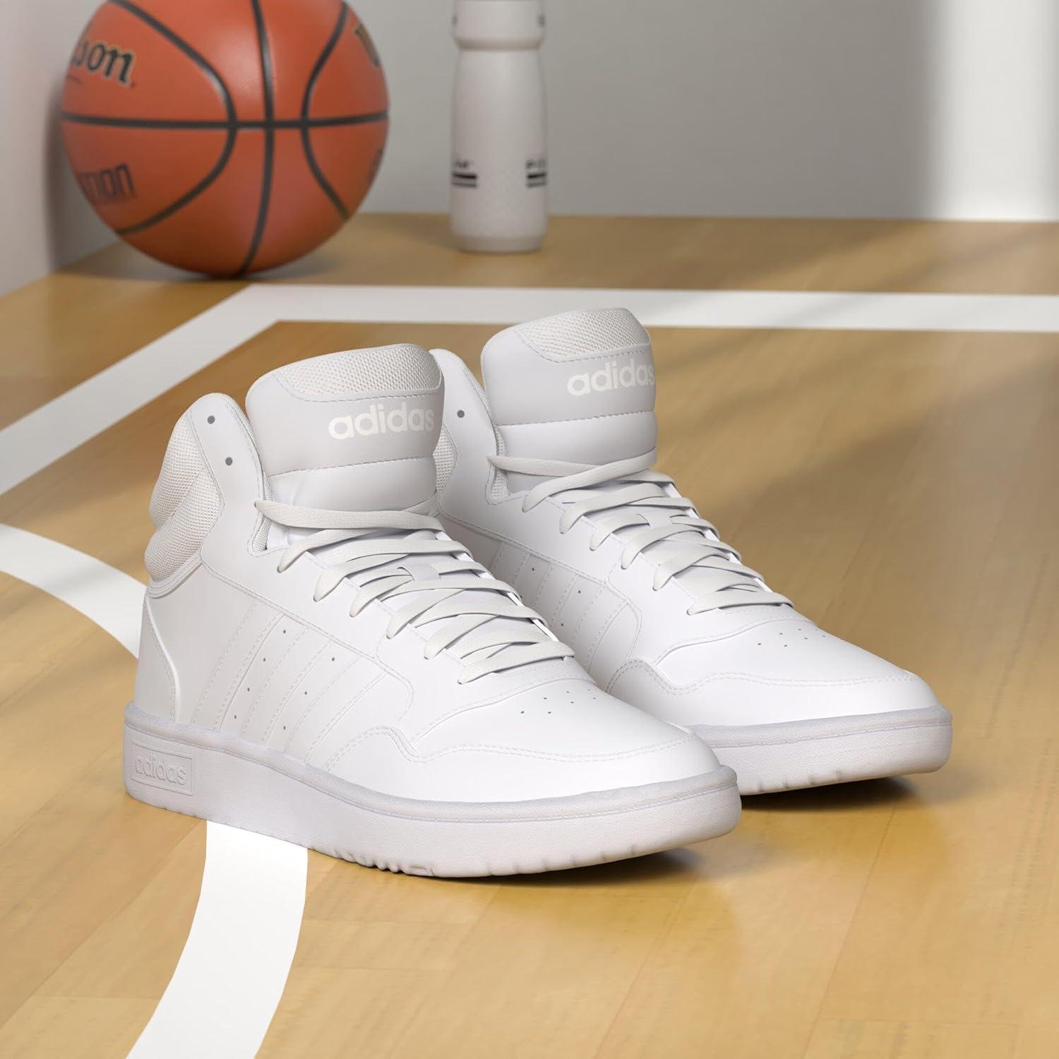 imageadidas Womens Hoops 30 High Sneakers Shoes Casual  WhiteWhiteWhiteDash Grey