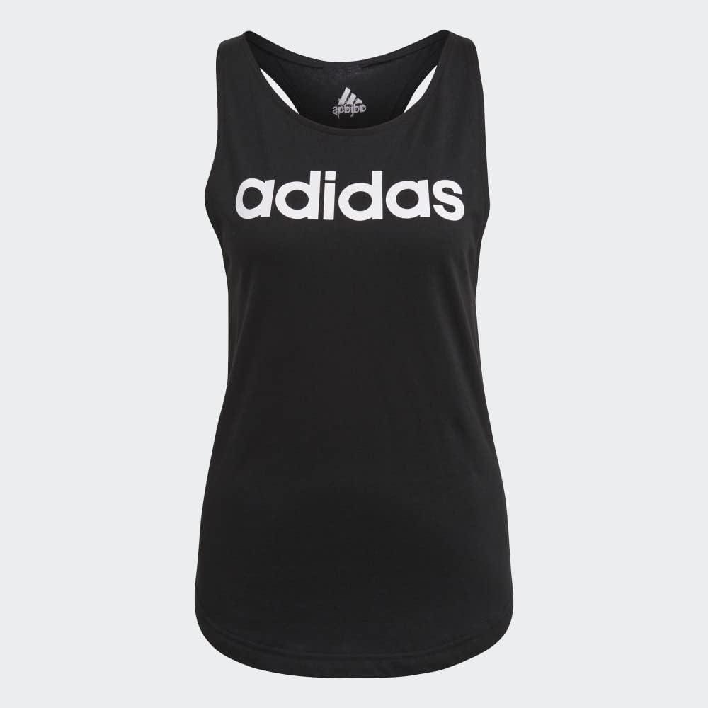 imageadidas Womens Loungewear Essentials Loose Logo Tank TopBlackWhite