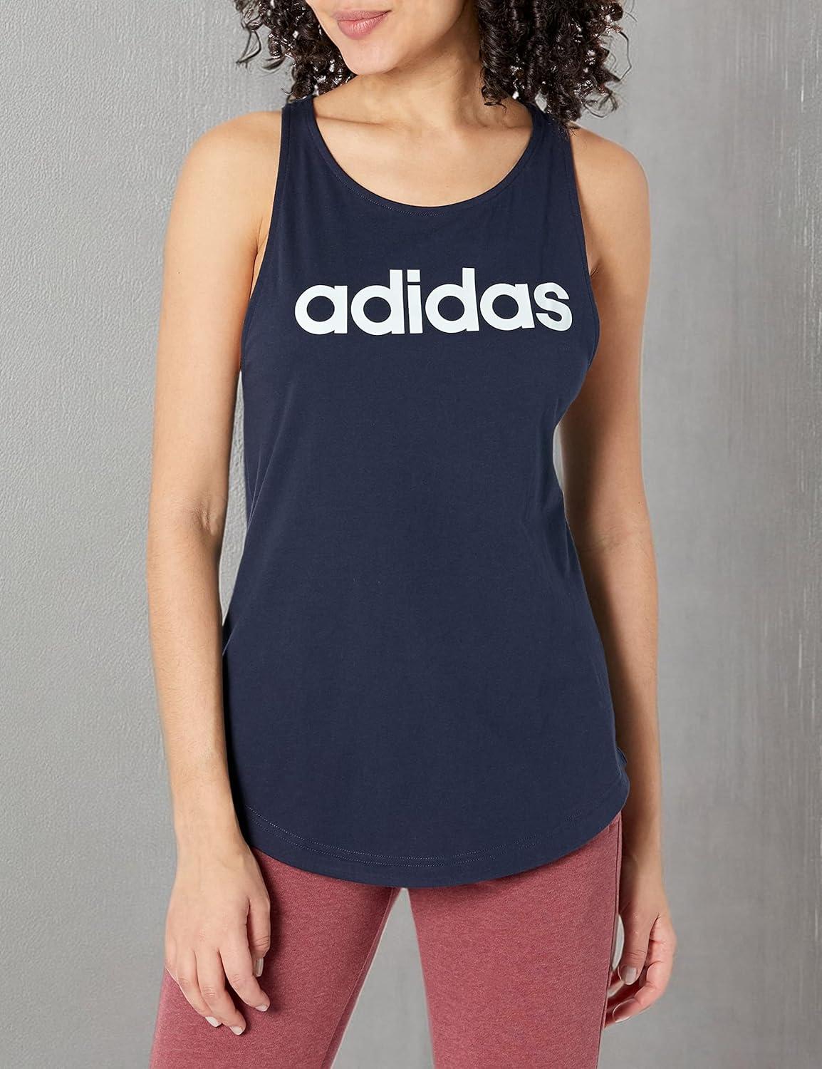 imageadidas Womens Loungewear Essentials Loose Logo Tank TopLegend InkIce Mint